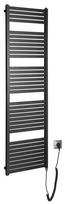AQUALINE TONDI-E elektrinis rankšluosčių džiovintuvas / radiatorius 169x45 cm, 600 W, matinė juoda DE446T