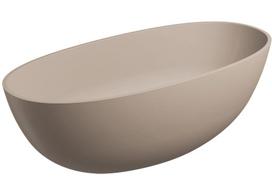 Laisvai pastatoma vonia Omnires SHELL M+ akmens masė 175 x 78 cm matt dune beige SHELL175WWDB