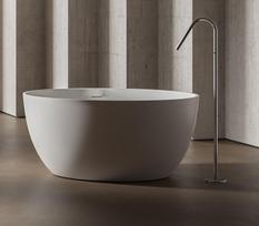 Laisvai stovinti vonia Hatria H-SOLID 01 Silcstone 160x70 cm H=58 cm, Balta matinė (be perpildymo) 00Y9CX25