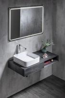 Vonios kambario veidrodis Sapho Gemini II su LED apšvietimu 110x65 cm GM110