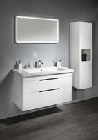 Vonios kambario veidrodis Sapho NYX su LED apšvietimu 90x50 cm NY090