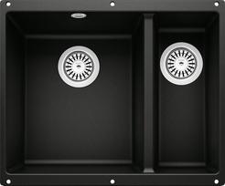 Virtuvės kriauklė BLANCO ROTAN 340/160-U LI Black O.AF SILGRANIT™ juoda 526096