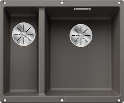 Virtuvės praustuvas BLANCO SUBLINE 340/160-U RE SILG Volcano grey InFino O.AF SILGRANIT™, PuraDur™, vulkaninė pilka 527346