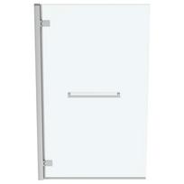Vannos sienelė Ideal Standard i.Life, 90 cm, kairė pusė, su rankšluosčių laikikliu, sidabras/skaidrus stiklas T4889EO