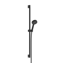 Dušo komplektas Hansgrohe Activera S, rankinės dušo galvutės, stiebo ir žarnos komplektas, EcoSmart, matinė juoda 28042670