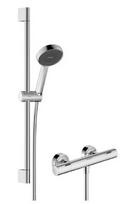 Dušo komplektas Hansgrohe Activera Select S su termostatu, 2 srauto režimai, EcoSmart, chromas 28876000