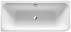 Vonia Duravit Happy D.2 Plus, 180x80 cm, akrilas, kairė, balta/M80 Graphit Super Matt 700449800000000