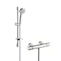 Dušo komplektas Hansgrohe Croma 100 su termostatu, 3 srovės, EcoSmart 9 l/min, chromas 27032000