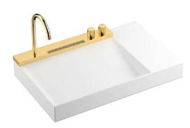 Hansgrohe Avalegra vonios praustuvo komplektas – praustuvas 78x48 cm su termostatu ir dušu, 2 srovės, poliruoto aukso spalva 22473990