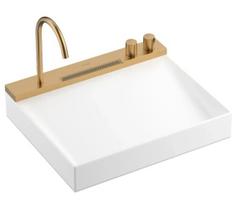Hansgrohe Avalegra vonios praustuvo komplektas, praustuvas 58x48 cm, su termostatu ir dušu, 2 srovės, poliruota bronza 22472140