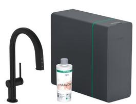 Virtuvinis maišytuvas Hansgrohe Aqittura M91 su ištraukiamu antgaliu, SodaSystem, sBox, matinė juoda 76836670
