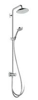 Dušo komplektas Hansgrohe Croma 220 Reno, 22 cm, dušo rankena 40 cm, 1 srovė, chromas 27224000