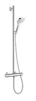 Dušo komplektas Hansgrohe Croma Select E SemiPipe Multi su termostatu, baltas/chromas 27248400