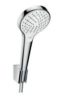 Dušo komplektas Hansgrohe Croma Select S rankinė dušė, 4 srovės režimai, laikiklis ir žarna 1,25 m, balta/chromas 26421400