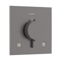 Dušo maišytuvas Hansgrohe Ecostat Comfort E įmontuojamas termostatinis, 2 įv., šlifuotas juodas chromas 33711340