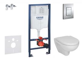 Tualeto puodo komplektas Grohe Rapid SL su Jika Lyra Plus puodu ir dangčiu, Skate Cosmopolitan mygtukas, chromas (38528SET-KJ1)