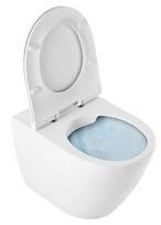 Pakabinamas klozetas Sanindusa Sanlife Rimfree, lauko išvada, be dangčio, matinė balta 136012004