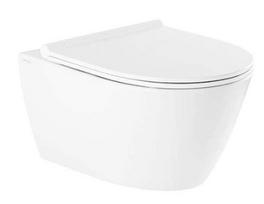 Pakabinamas klozetas Sanindusa Sanlife 56 Rimfree, be dangčio, matinė balta 136032604