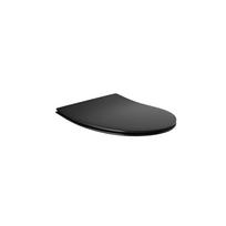 Dangtis tualeto klozeto Sanindusa URB.Y SoftClose ClippOff Slim, matinė juoda 2406126