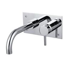 Vonios praustuvo maišytuvas Sanindusa Tube ECO, įmontuojamas, sieninis chromuotas 551230111