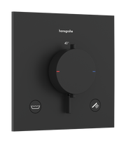 Dušo maišytuvas Hansgrohe Ecostat Comfort E įleidžiamas su termostatu, 2 įrenginiams, matinė juoda 33716670