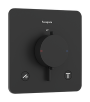 Dušo maišytuvas Hansgrohe Ecostat Comfort Q įmontuojamas su termostatu, 2 prietaisams, matinė juoda 33713671