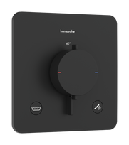 Dušo maišytuvas Hansgrohe Ecostat Comfort Q įmontuojamas su termostatu, 2 įrenginiams, su apsaugos sistema, matinė juoda 33717670