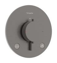 Dušo maišytuvas Hansgrohe Ecostat Comfort S įmontuojamas su termostatu, 2 įrenginiams (su saugos sistema) šlifuotas juodas chromas 33718340