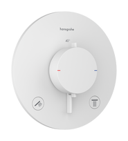 Dušo maišytuvas Hansgrohe Ecostat Comfort S įmontuojamas su termostatu, 2 jungtys matinis baltas 33715700