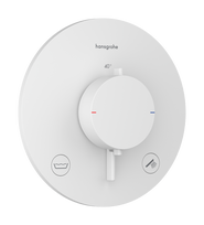 Dušo maišytuvas Hansgrohe Ecostat Comfort S termostatinis įmontuojamas, 2 vartotojams, su apsaugos sistema matinė balta 33718700