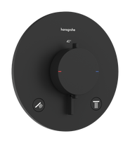 Hansgrohe Ecostat Comfort S įmontuojamas termostatinis dušo maišytuvas 2 išvestims matinė juoda 33715670