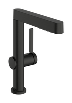 Vonios praustuvo maišytuvas Hansgrohe Finoris 230 su Push-Open vožtuvu, šlifuotas juodas chromas 76060340