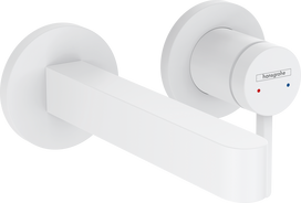 Vonios kambario praustuvo maišytuvas Hansgrohe Finoris 16.8 cm įmontuojamas, EcoSmart, matinė balta 76051700