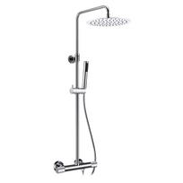 Dušo sistema O'DESIGN DRAKAR su termostatu, dušo galvutė 250 mm, rankinė duša chromuota DRAK800C-C