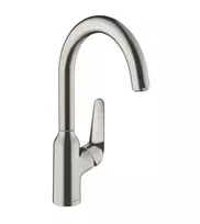 Virtuvės kriauklės maišytuvas Hansgrohe Focus M42, nerūdijančio plieno, 71802800 NEW