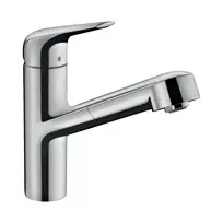 Virtuvinis Maišytuvas Hansgrohe Focus M42 su ištraukiamu purkštuku, išteka, EcoSmart, chromas, 71865000