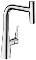 Virtuvės kriauklės maišytuvas Hansgrohe Metris M71, ištraukiamas purkštukas, chromas, 73802000