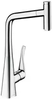 Virtuvinis praustuvės maišytuvas Hansgrohe Metris M71, ištraukiama galvutė, chromas, 73803000