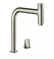 Virtuvinis kranas Hansgrohe Metris M71, ištraukiamas antgalis, nerūdijantis plienas, 73819800 NEW