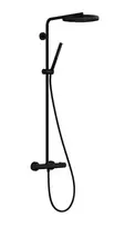 Dušo sistema Hansgrohe Pulsify S Puro su termostatu, diametras 26 cm, matinė juoda, 24222670