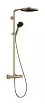 Dušo sistema Hansgrohe Pulsify S Puro su termostatu, diametras 26 cm, 3 režimai, matinė bronza, 24237140