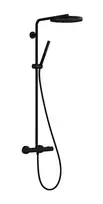 Dušo sistema Hansgrohe Pulsify S Puro su termostatu, diametras 26 cm, EcoSmart, matinė juoda, 24223670 NEW