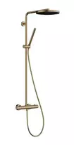 Dušo sistema Hansgrohe Pulsify S Puro su termostatu, diametras 26 cm, EcoSmart, matinė bronza, 24223140