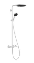 Dušo sistema Hansgrohe Pulsify S Puro su termostatu, Ø26 cm, 3 režimai, matinė balta, 24236700