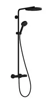 Dušo sistema Hansgrohe Pulsify S Puro su termostatu, skersmuo 26 cm, 3 režimai, EcoSmart, matinė juoda, 24237670 NEW