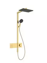 Dušo sistema Hansgrohe Raindance Alive Q su termostatu, 21x34 cm, 3 režimai, poliruotas auksas, 24580990 NEW