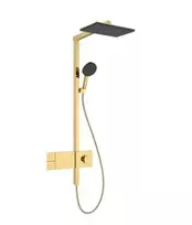 Dušo sistema Hansgrohe Raindance Alive Q su termostatu, 21x34 cm, 3 režimai, poliruota auksinė, 24581990 NEW