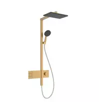 Dušo sistema Hansgrohe Raindance Alive Q su termostatu, 21x34 cm, 3 režimai, matinė bronza, 24591140