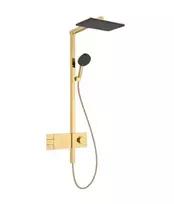 Dušo sistema Hansgrohe Raindance Alive Q su termostatu, 21x34 cm, 3 režimai, poliruotas auksas, 24591990