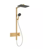 Dušo sistema Hansgrohe Raindance Alive Q su termostatu, 21x34 cm, 3 režimai, matinė bronza, 24580140